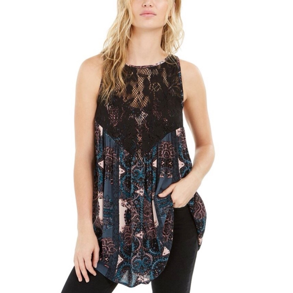 NWT Free People Count Me In Trapeze Top